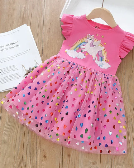 Dein Riesen Einhorn Regenbogenkleid Lila