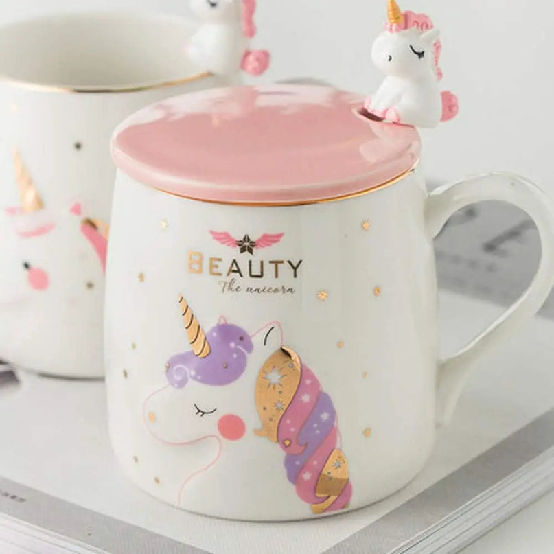 Deine zauberhafte Einhorn Tasse mit Deckel!