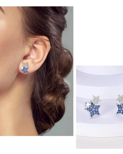 Niedliche Einhorn Ohrringe mit blauen Augen!