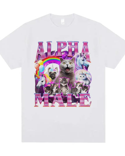 Dein Einhorn T-Shirt: Alpha Cat Meme in Lila!