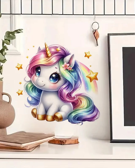 Dein Einhorn Wandtattoo Regenbogen-Zauber!