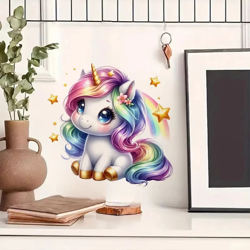 Dein Einhorn Wandtattoo Regenbogen-Zauber!