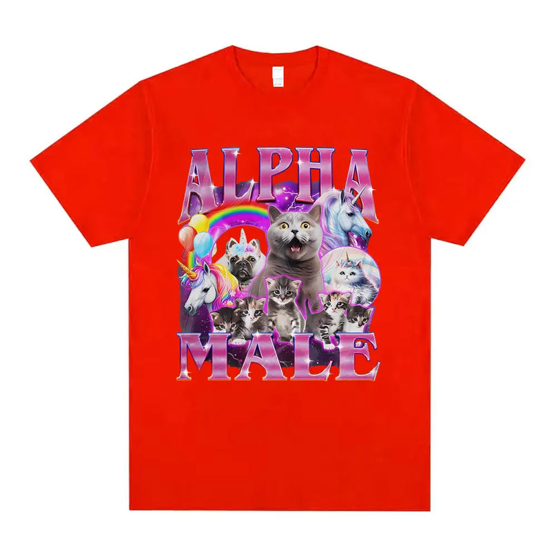 Dein Einhorn T-Shirt: Alpha Cat Meme in Lila!
