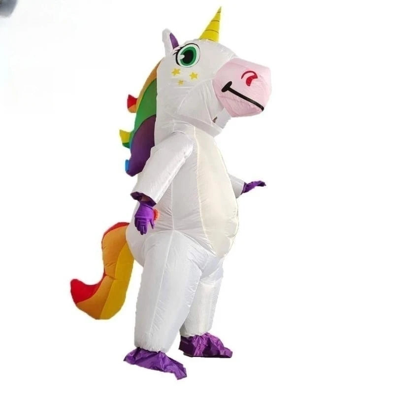 Flieg durch den Raum: Blaues Einhorn Kostuem!