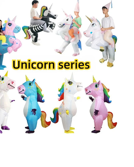 Das rosa Aufblasbares Einhorn Kostuem!