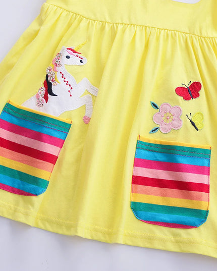 Dein cooles Einhorn Kleid in Grau!