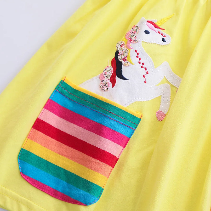 Dein cooles Einhorn Kleid in Grau!