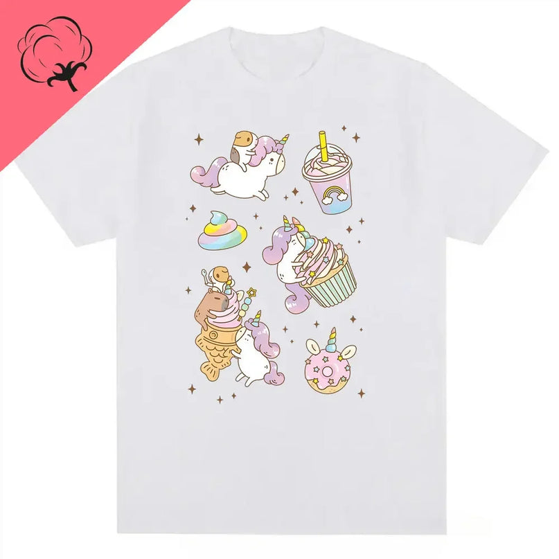Das strahlende Einhorn T-Shirt in Weiß!
