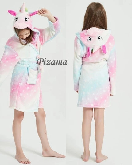 Funkelnder Einhorn Pyjama mit rosa Sternen