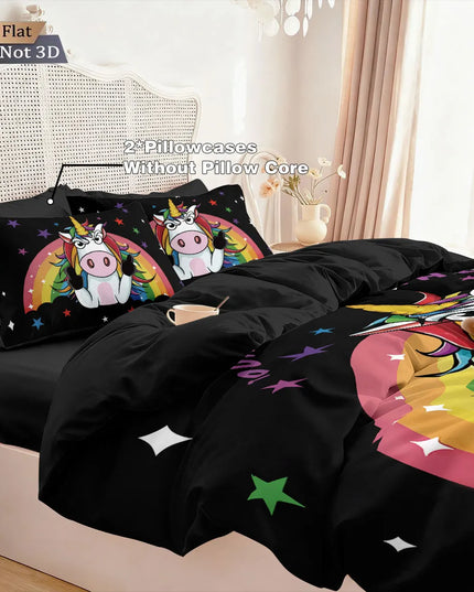 Deine Traumhafte Bunte Einhorn Bettwäsche