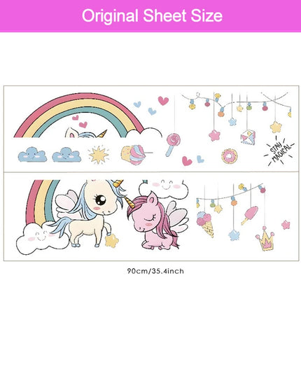 Dein Einhorn Wandtattoo: Regenbogenliebe für