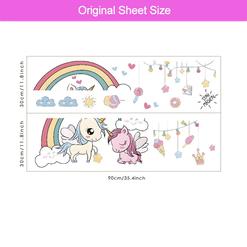 Dein Einhorn Wandtattoo: Regenbogenliebe für