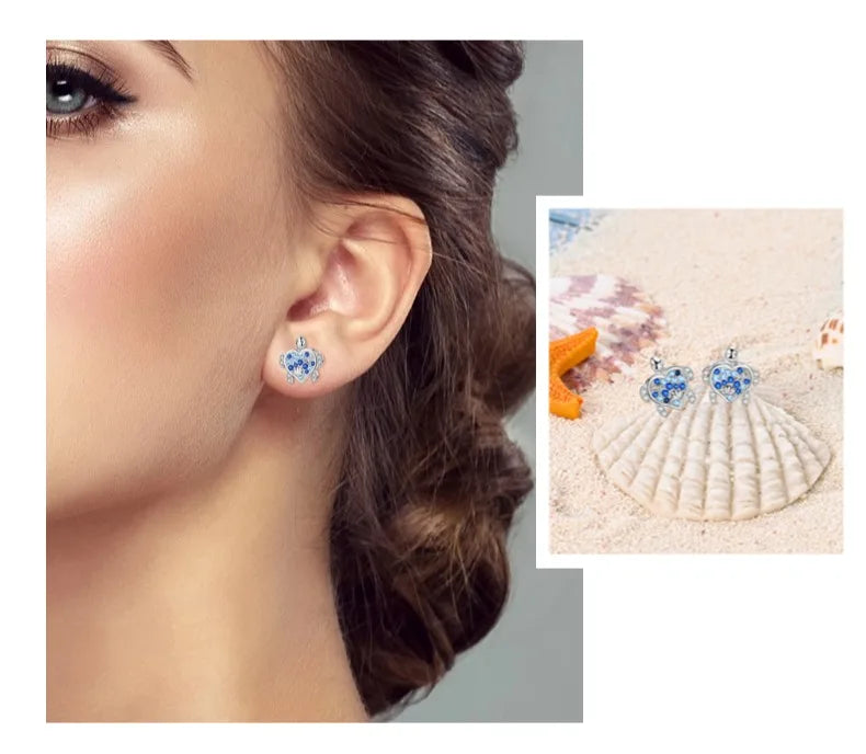 Niedliche Einhorn Ohrringe mit blauen Augen!