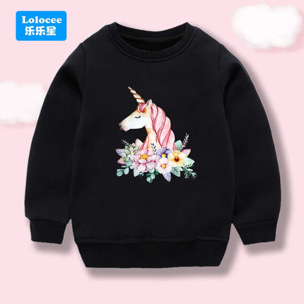 Dein cooler Einhorn Hoodie mit Blumen-Print!