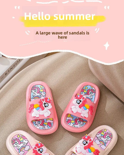 Fluffige Einhorn Hausschuhe für Zuhause