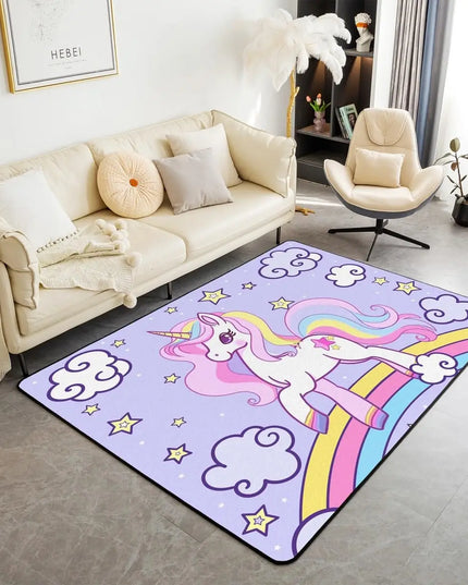 Dein süßer Einhorn Teppich mit Kirschblüten