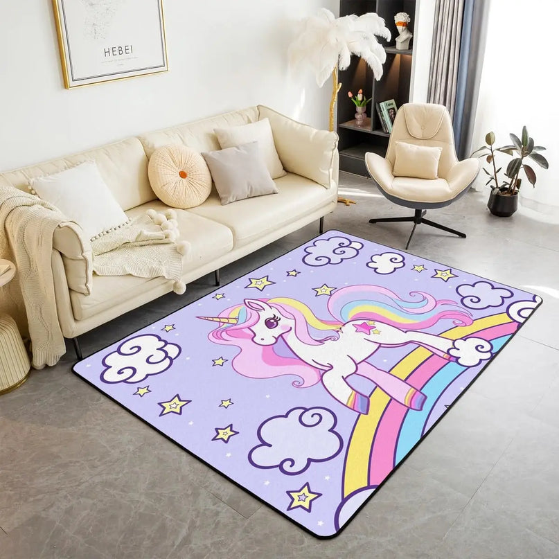 Dein süßer Einhorn Teppich mit Kirschblüten