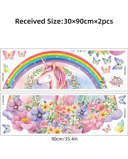 Dein Einhorn Wandtattoo mit Wolken &