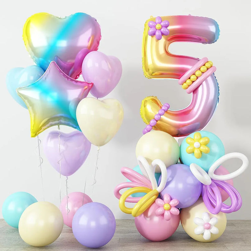 Zauberhaftes Einhorn Deko Ballon Set!