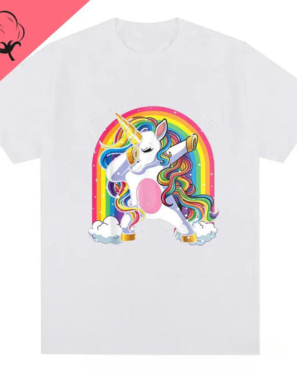 Dein Einhorn T-Shirt mit Regenbogen-Magie!