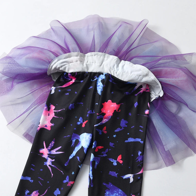 Deine Einhorn Leggings mit Tutu-Rock!