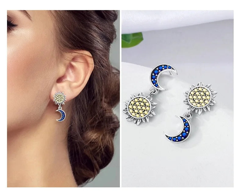 Niedliche Einhorn Ohrringe mit blauen Augen!