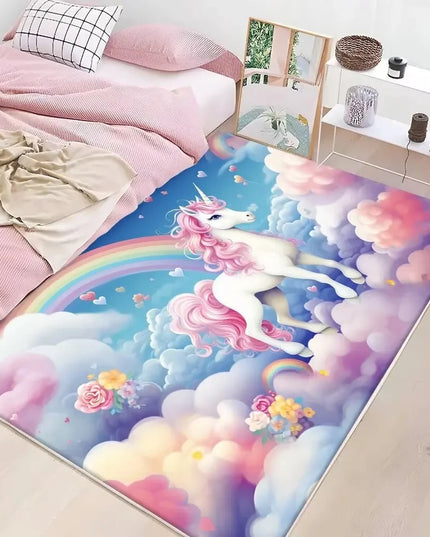 Dein niedlicher Einhorn Teppich in Pink!