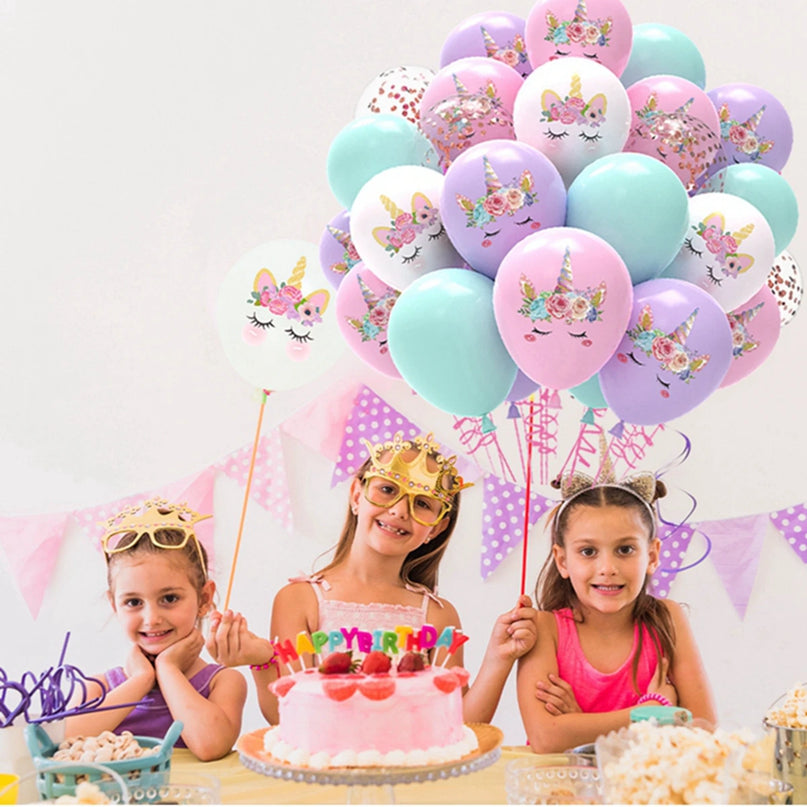 Konfetti-Zauber mit Einhorn Deko Ballons!
