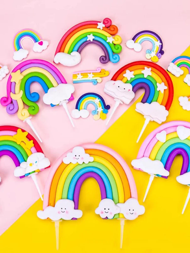 Regenbogen Einhorn Backform Topper