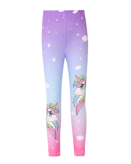 Deine weiche Einhorn Leggings mit Farbblock!