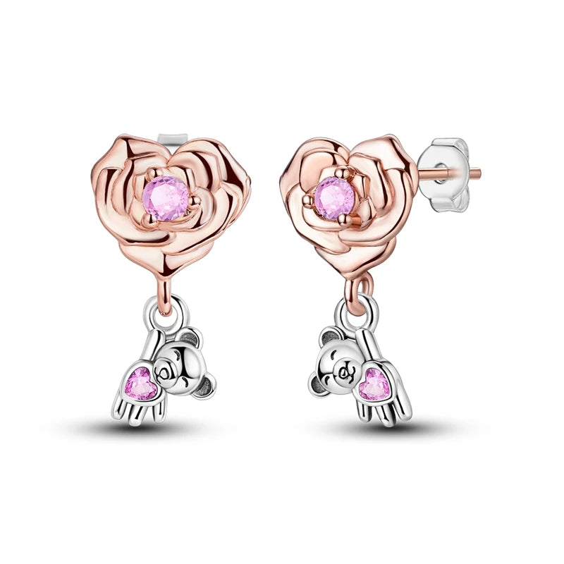 Niedliche Einhorn Ohrringe mit blauen Augen!