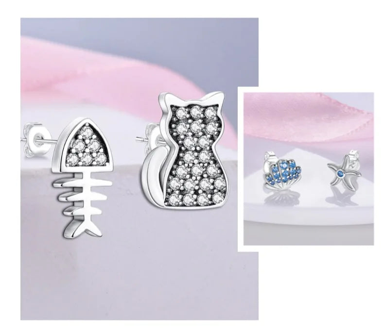 Niedliche Einhorn Ohrringe mit blauen Augen!