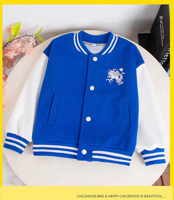 Deine coole Einhorn Baseball Jacke in Lila!
