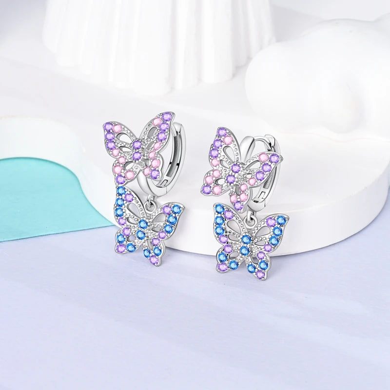 Süße Einhorn Ohrringe mit blauen Augen!