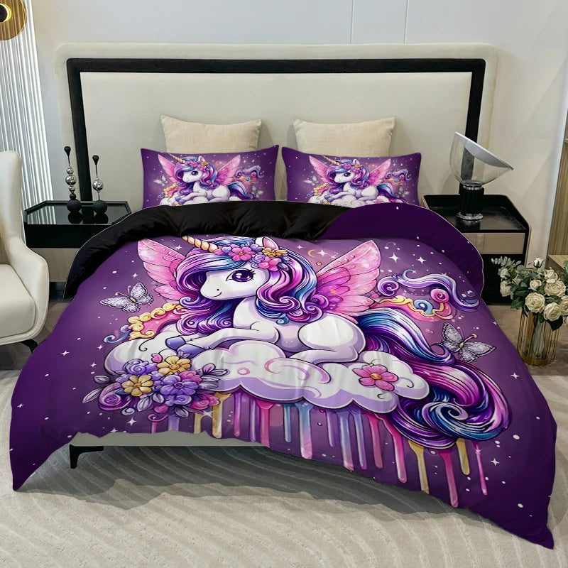 Coole Einhorn Bettwäsche im 3D-Look!