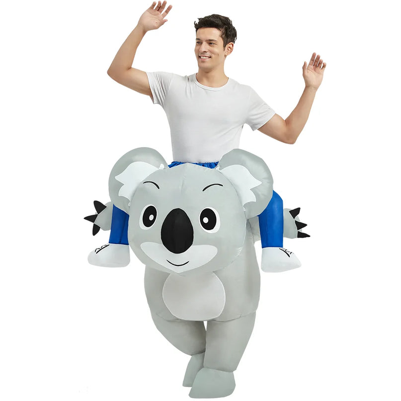 Cooles Aufblasbares Einhorn Kostuem Blau