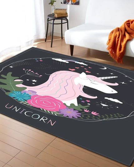 Dein Einhorn Teppich mit pinkem Schloss!