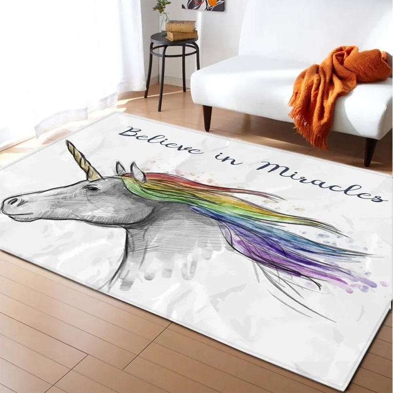 Dein rosafarbenes Einhorn Teppich Schloss!