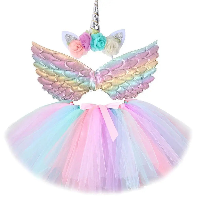 Dein zauberhaftes Einhorn Tutu Kostuem Set!