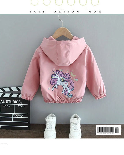 Deine fröhliche Einhorn Jacke in Blau!