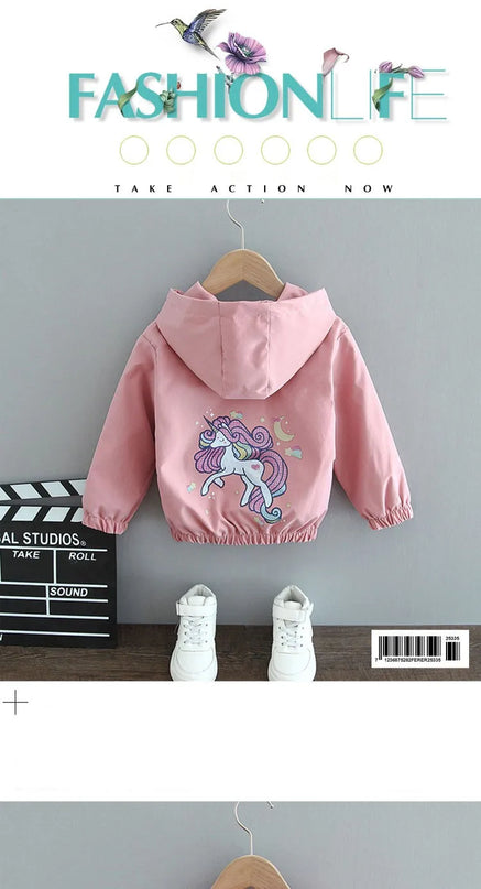 Deine fröhliche Einhorn Jacke in Blau!