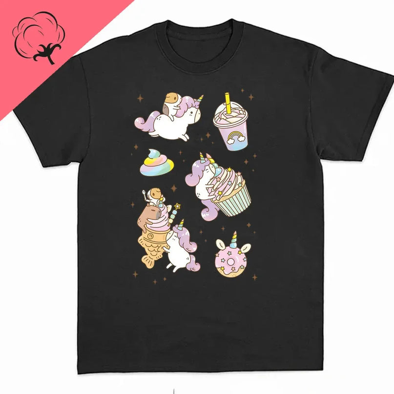 Dein Einhorn T-Shirt mit Regenbogen-Magie!