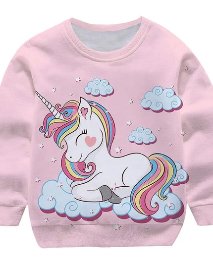 Damen Einhorn Pullover Regenbogen Rosa