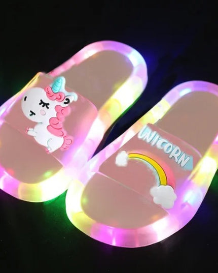 Einhorn Hausschuhe LED Licht