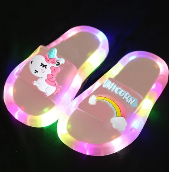 Einhorn Hausschuhe LED Licht