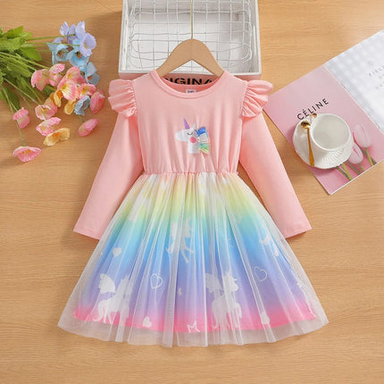 Einhorn Baumwollkleid für Mädchen