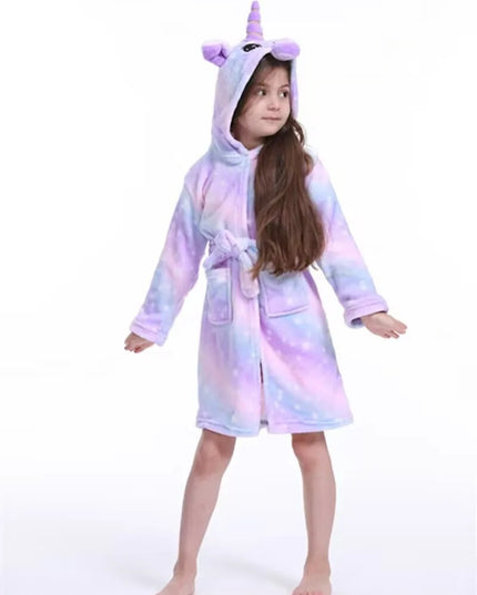 Lila Einhorn Bademantel