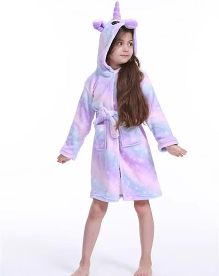 Lila Einhorn Bademantel