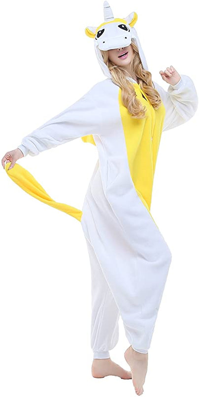 Einhorn-Pyjama-Overall Gelb