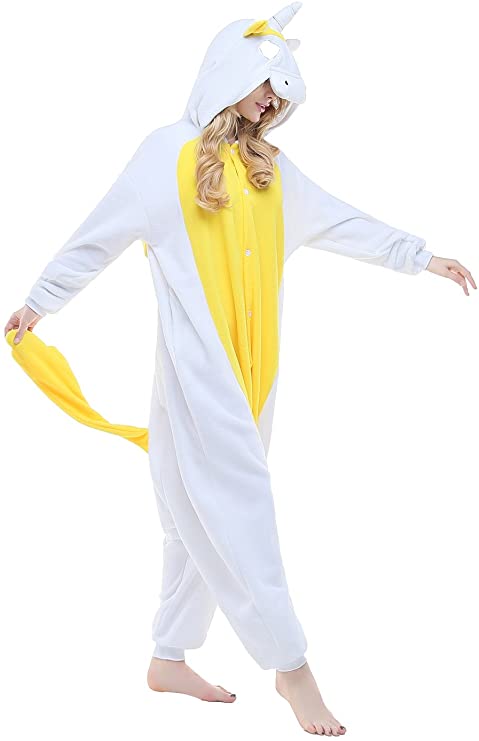 Einhorn-Pyjama-Overall Gelb